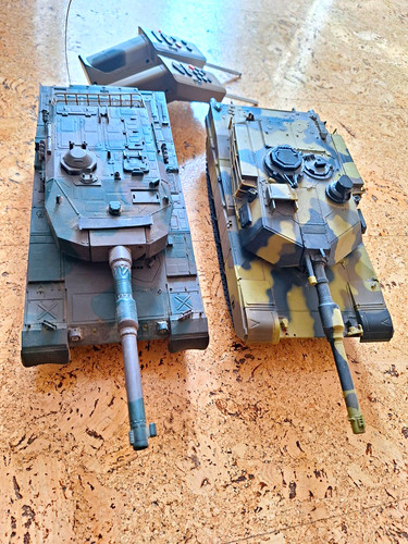 Battle tank panzer set - 2x, rc