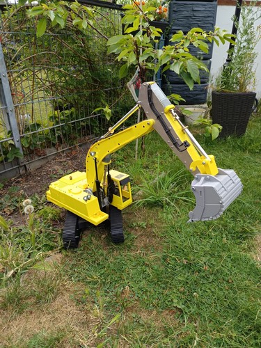 Bagger mit metallkette - rc,